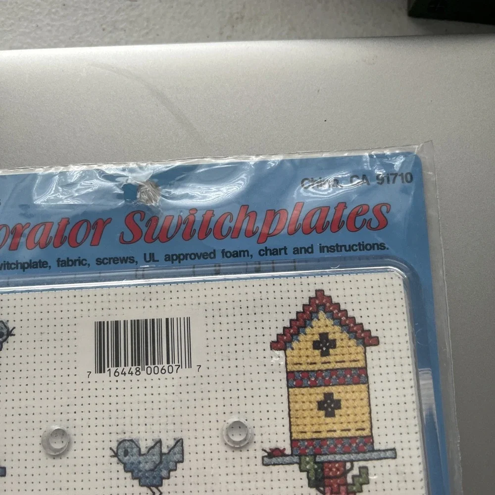 Birds And Bird Houses Counted Cross Stitch Decorator Switchplate Kit (M.C.G.)